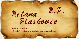 Milana Plasković vizit kartica